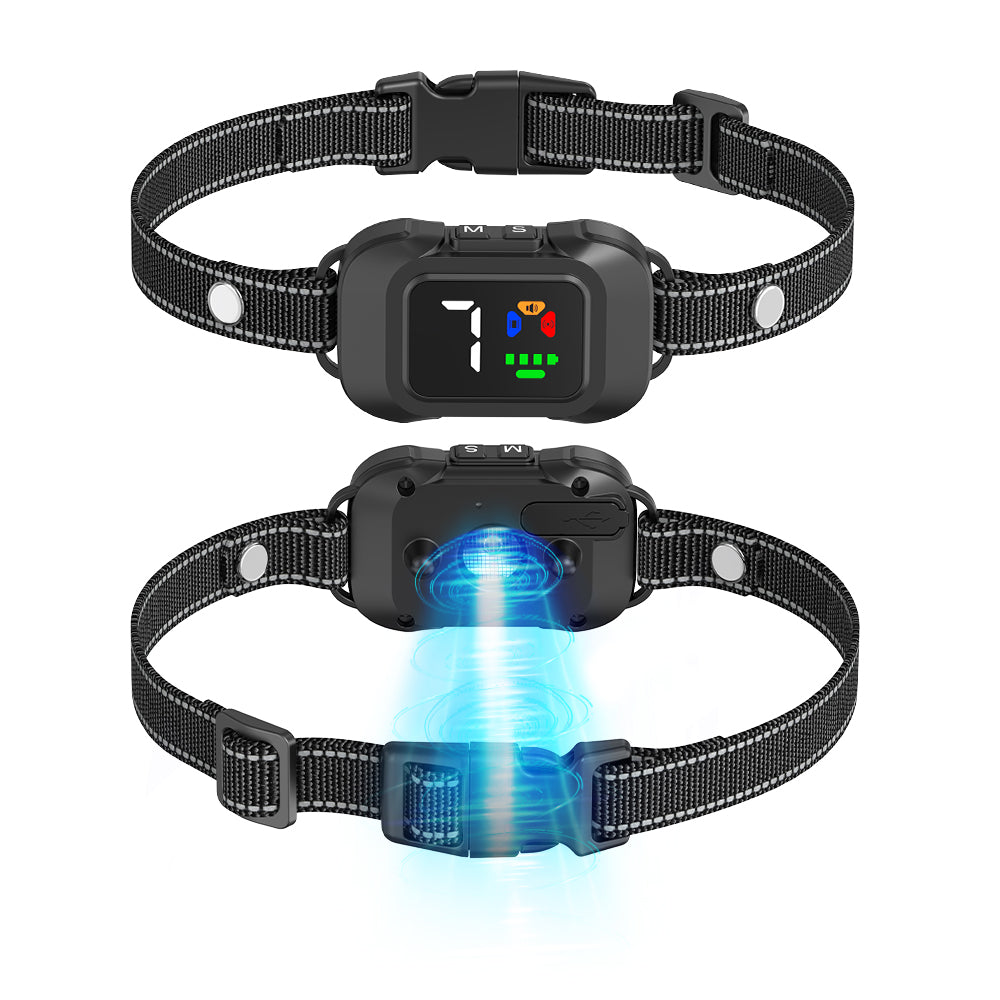 Tech4Tails 3-in-1 Smart Bark Collar | Shock-Free Ultrasonic, Tone & Vibration